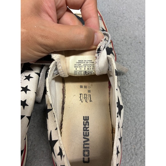 Converse Chuck Taylor All Star Low Top Sneakers Men's 9 Star Print Canvas Shoes - Picture 13 of 16
